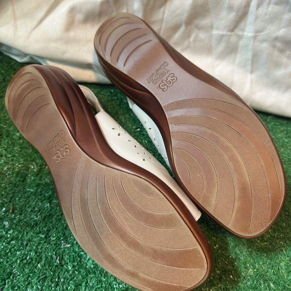 Cream Comfort Sandals with Velcro Straps By SAS - Picture 4 of 7